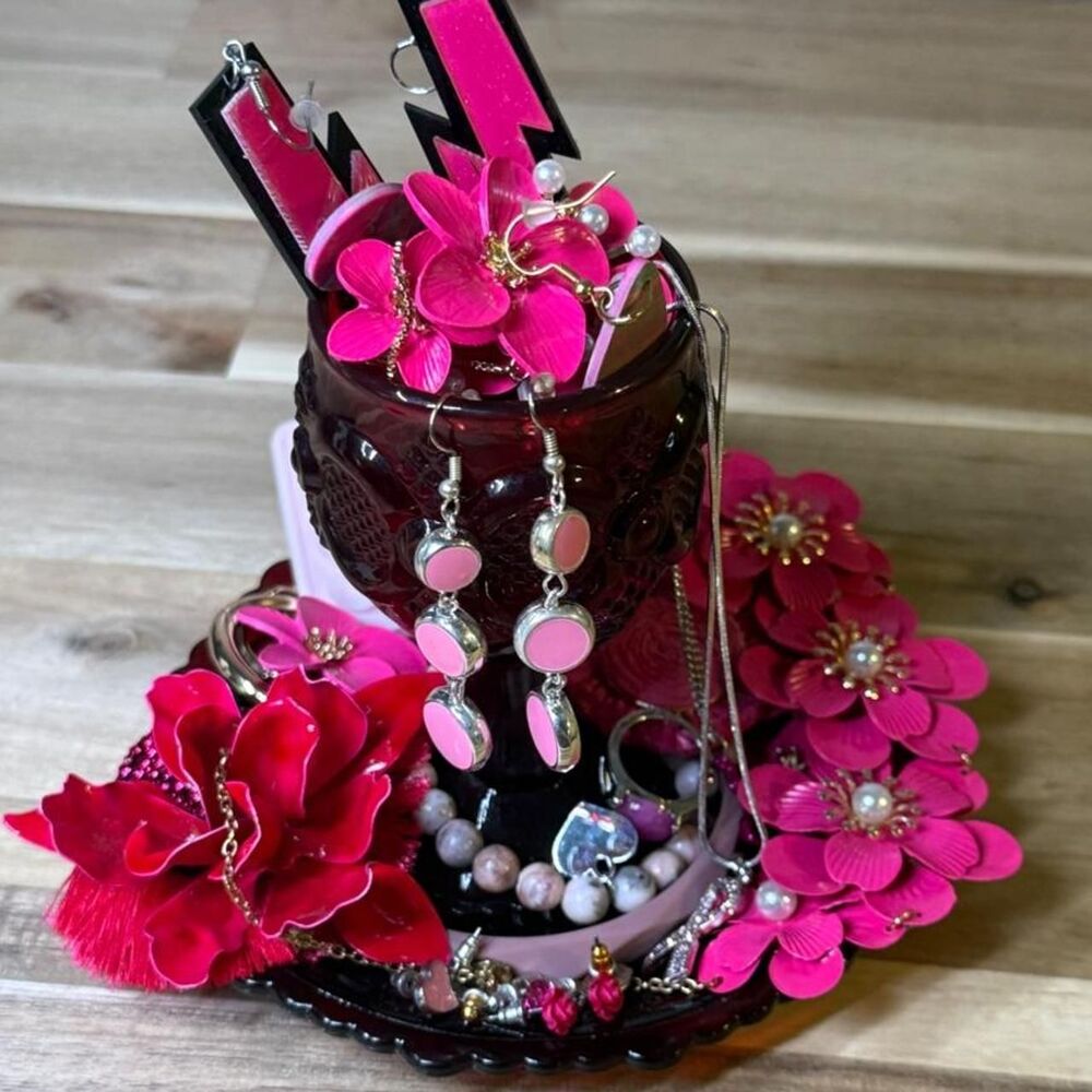 23 Pc Mixed Era Pink Jewelry and Accessory Mystery Bundle